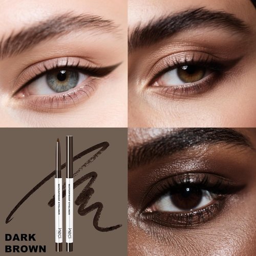 HECI BEAUTY Gel Eyeliner Pencil - Ultra-Smooth, Waterproof & Smudge-Proof, 24HR Longwear - Dark Brown