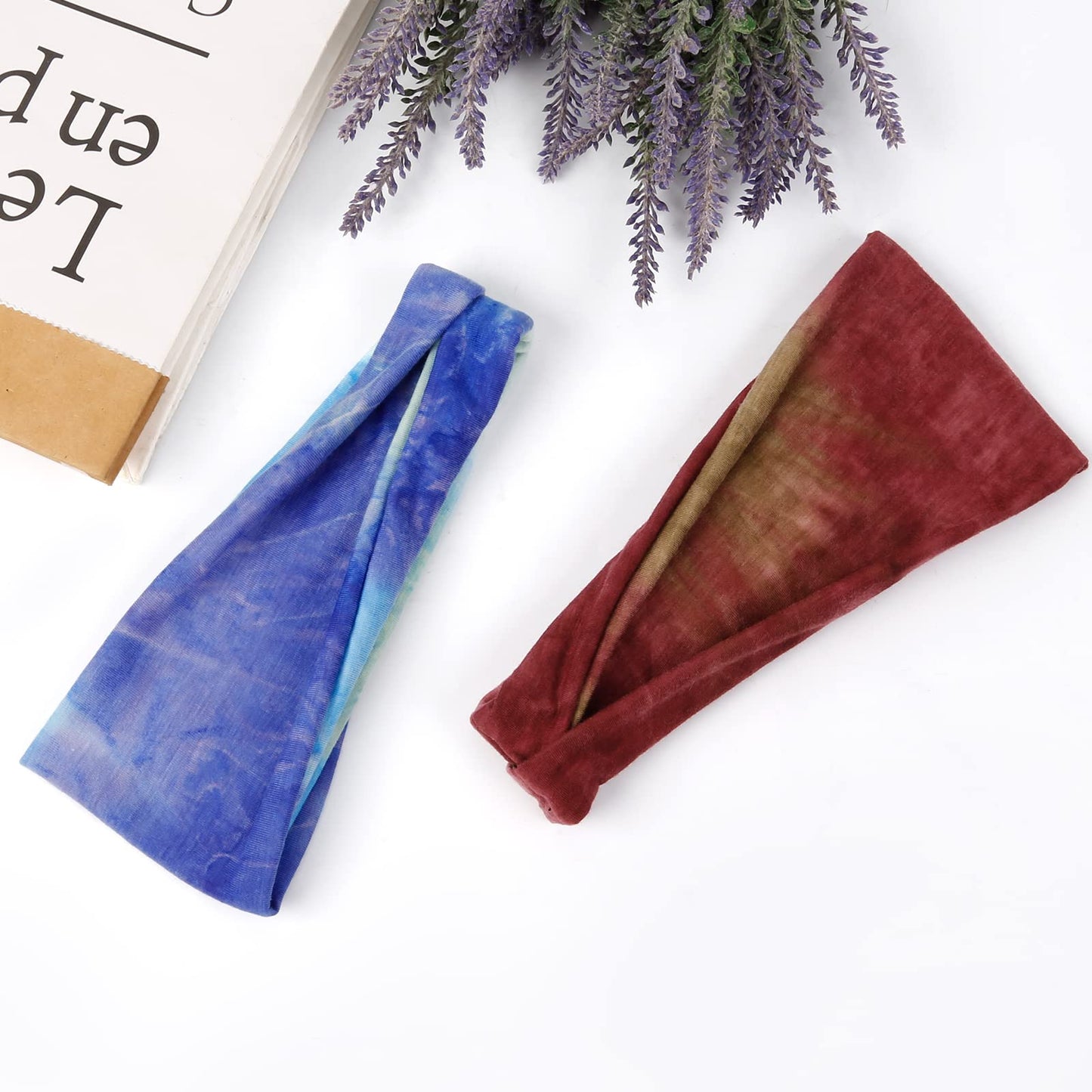 Huachi Headbands for Women Short Hair Boho Women's Fashion Headbands Non Slip Tie Dye Hair Bands for Women's Hair