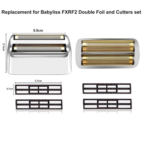 BaBylissPRO Replacement Foil & Cutters - Compatible with FXFS2 Shaver | Professional Silver Parts