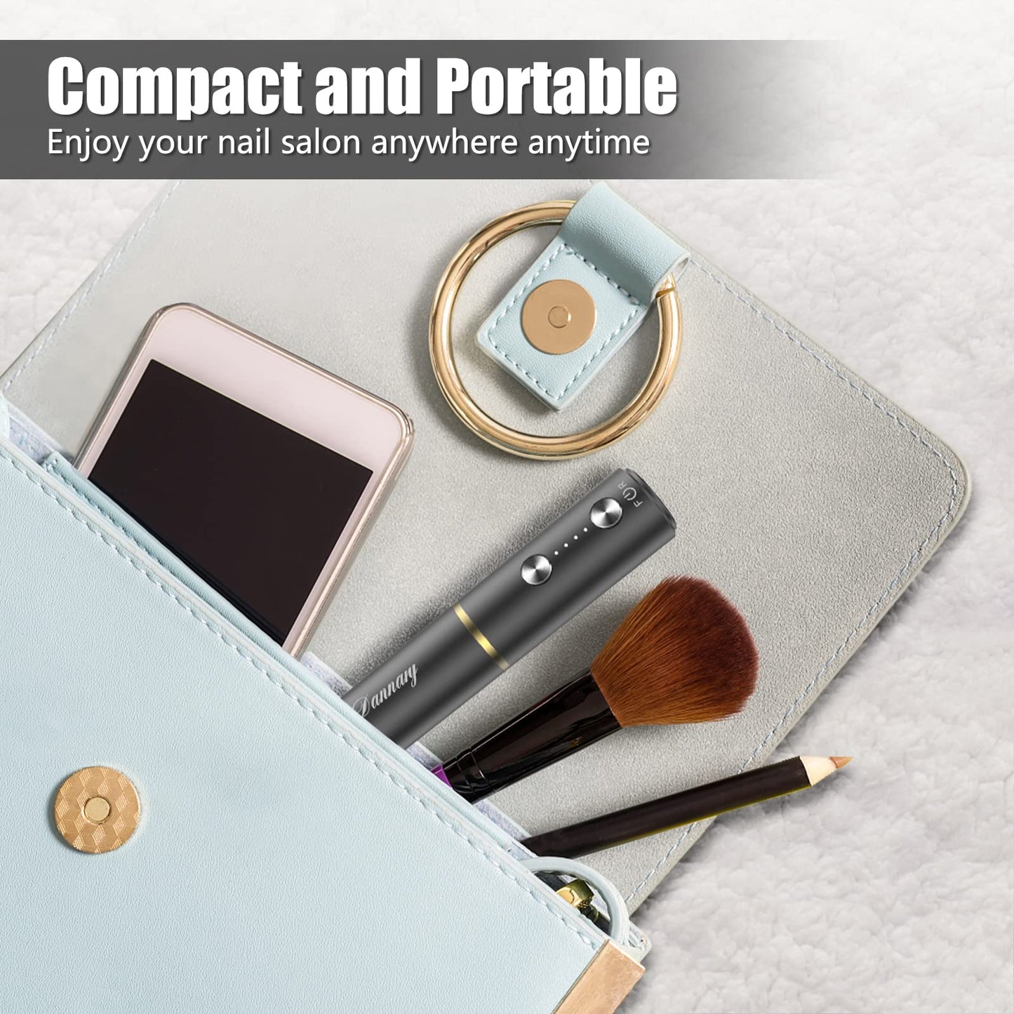 Electric Nail Drill Professional Efile Nail Drill Kit for Acrylic, Gel Nails, Manicure Pedicure Kit for Polishing Shape Tools(Black)