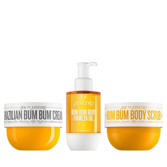 SOL DE JANEIRO Bum Bum Cream Bundle - Firming Body Oil & Scrub for Ultimate Skin Care
