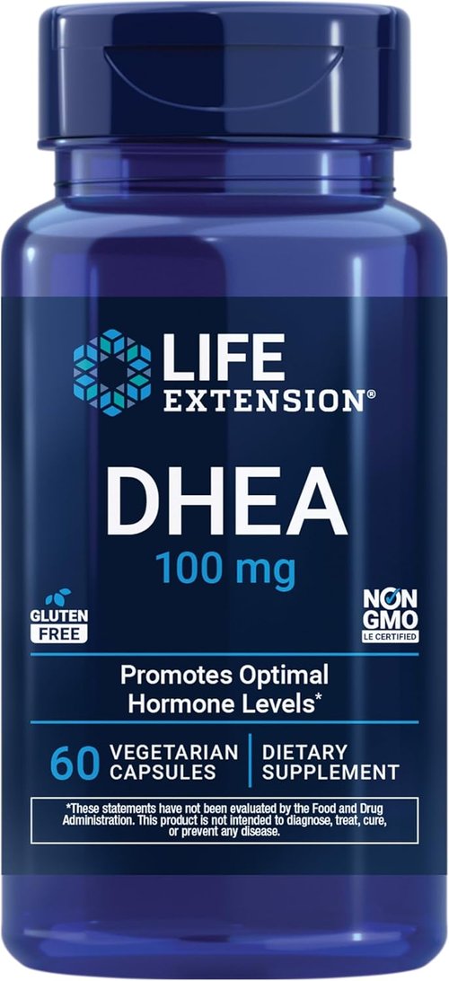 Life Extension DHEA 100 Mg Vegetarian Capsules - Boost Energy & Hormonal Balance | 60 Count