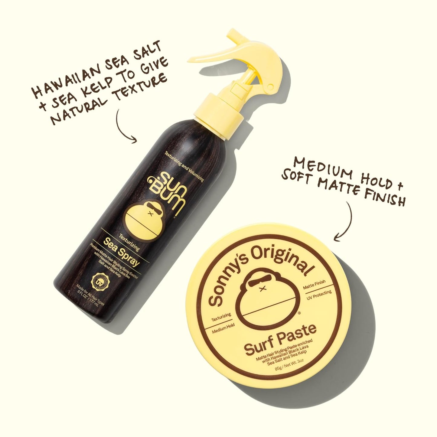 Sun Bum Sea Spray - Texturizing & Volumizing Sea Salt Spray with UV Protection | 6 FL OZ
