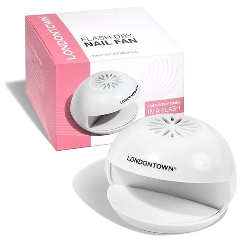 LONDONTOWN Flash Dry Mini Nail Fan Dryer - Portable Cool Air Blower for Quick Drying Manicures & Pedicures