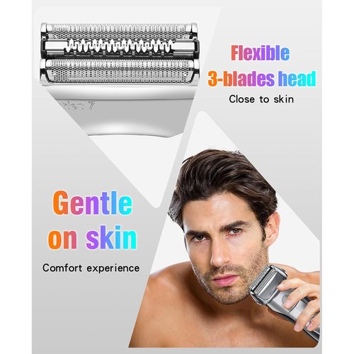 Braun 70S Electric Shaver Head Replacement - 3 Pack for Ultimate Shaving Performance