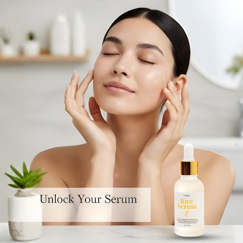 NIMBA Rice Serum for Glass Skin - Premium Anti-Aging Face Serum with Tremella & Sweet Potato Extract | Deep Hydration & Skin Barrier Support