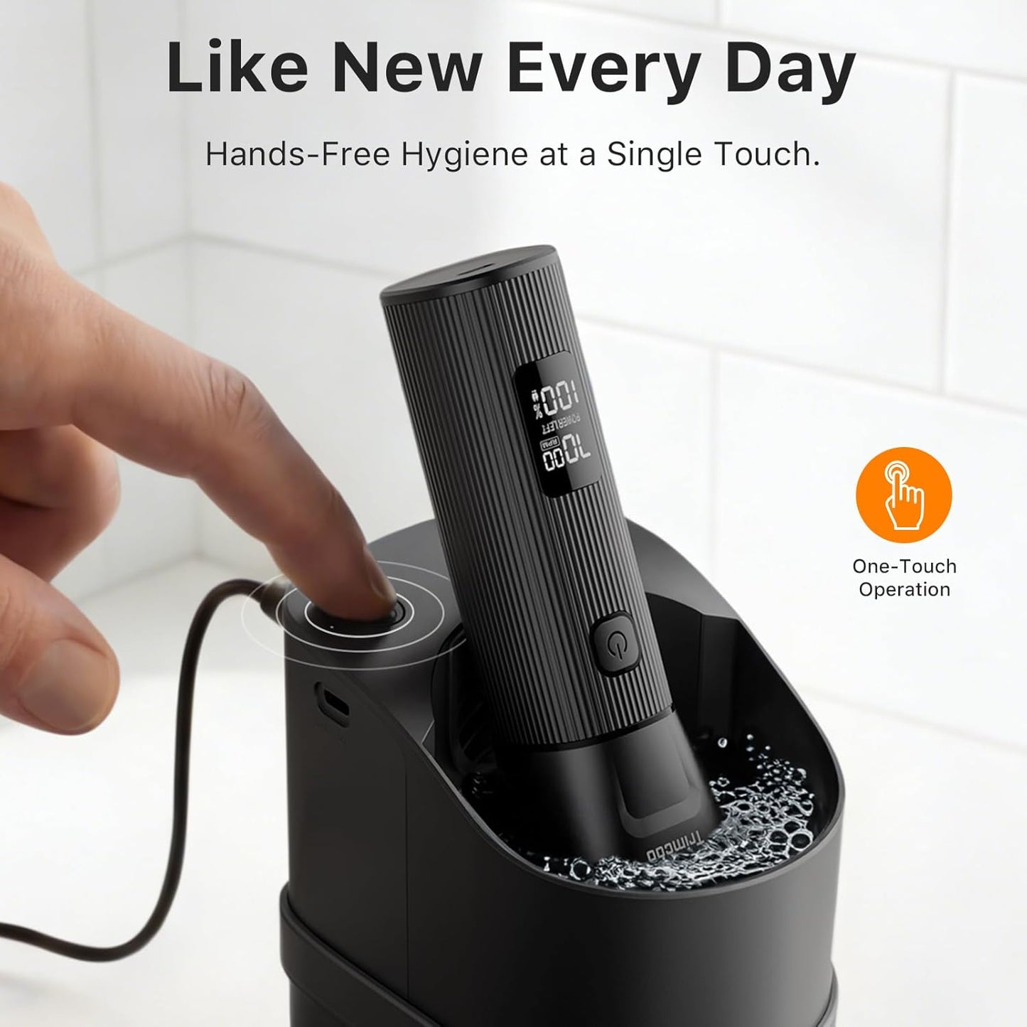 Trimcoo Electric Shaver for Men - 5-Blade Foil Razor Kit | Gentle on Sensitive Skin, USB-C Charging, 180min Runtime, IPX7 Wet/Dry Use