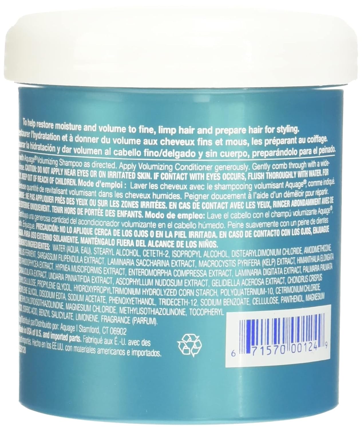 Aquage SeaExtend Volumizing Conditioner - Color-Safe, Lightweight Formula for Fine Hair | 16 oz with AlgaePlex & Thermal-V Technology