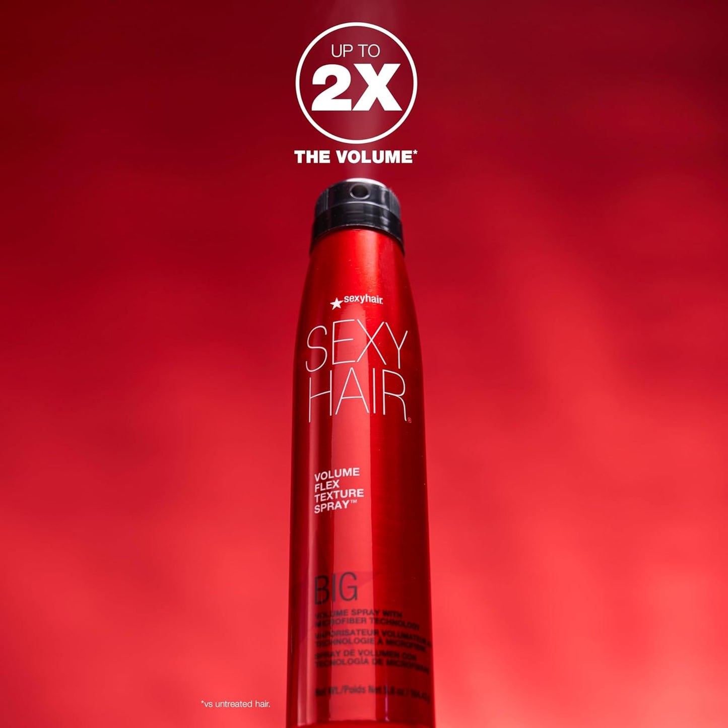 SexyHair Big Volume Flex Texture Spray - Microfiber Technology for Flexible Fullness | Up to 2x Volume