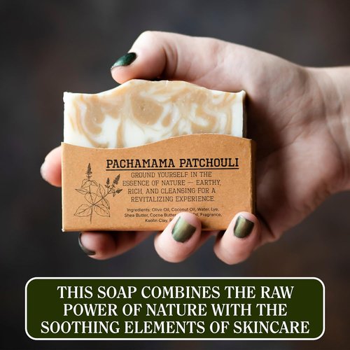 CompassSoap Pachamama Patchouli Bar Soap - Natural & Gentle Lather for Men & Women | 5 oz Pack of 2