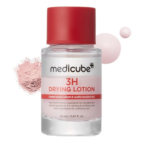Medicube 3H Overnight Drying Lotion - Targeted Spot Treatment for Oily Skin | Calming Formula with Calamine & Tea Tree | 20ml, 0.67 fl. oz.