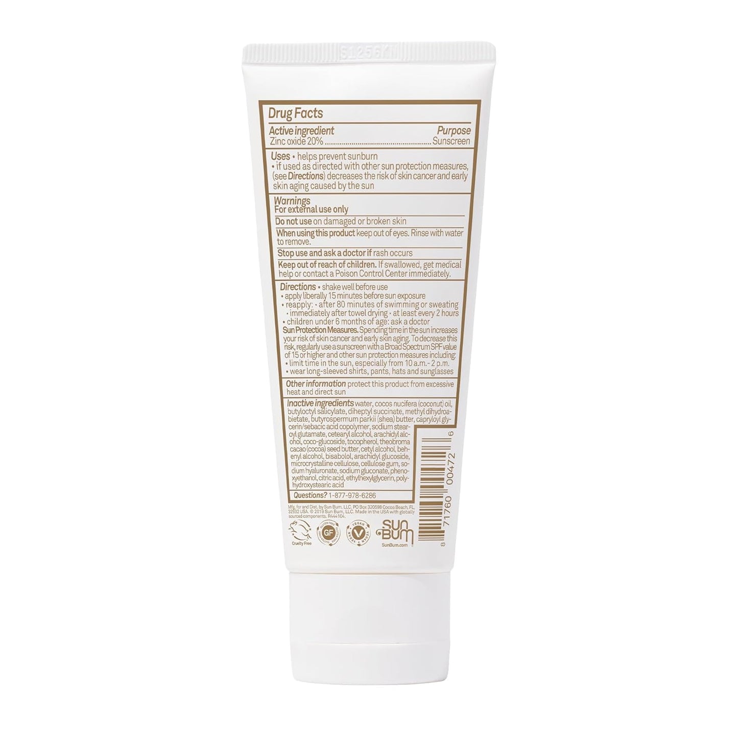 Sun Bum Mineral SPF 50 Sunscreen Body Lotion - Broad Spectrum Moisturizing Formula with Vitamin E - Travel Size 3 oz | Vegan & Hawaii 104 Act Compliant