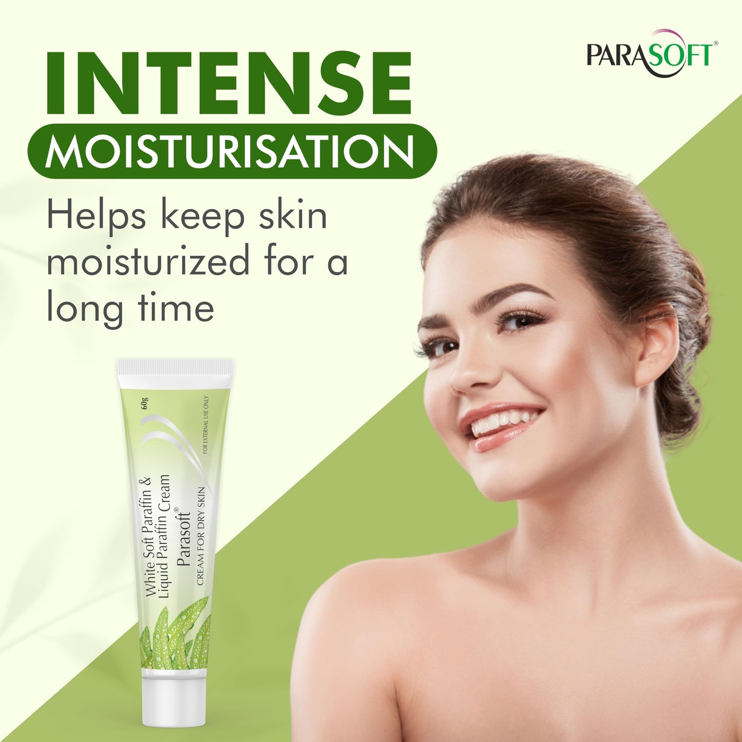Parasoft Cream for Dry & Dehydrated Skin Intense Moisturizer, Nourishing Cold Cream & Winter Cream Goodness of Aloe vera for both Men & Women - 60GM (Pack of 4)