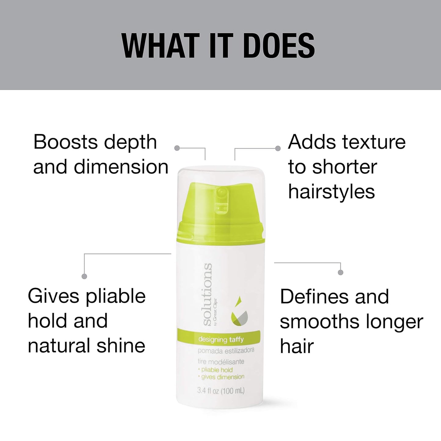 Great Clips Styling Cream - Pliable Hold with High Shine | 3.4oz | Works on Dry or Wet Hair