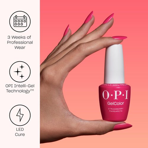 OPI GelColor Super Gloss No Wipe Top Coat | LED Cure Gel Nail Polish with High Shine Finish | For Nail Art & Chrome Powder Looks | Protects Color & Prevents Chipping | 0.5 Fl Oz