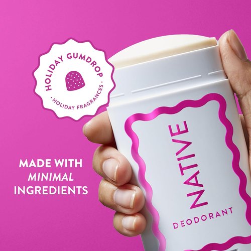 Native Deodorant - Holiday Edition Gumdrop Scent | 72-Hour Odor Control, Aluminum-Free, Naturally Derived Ingredients