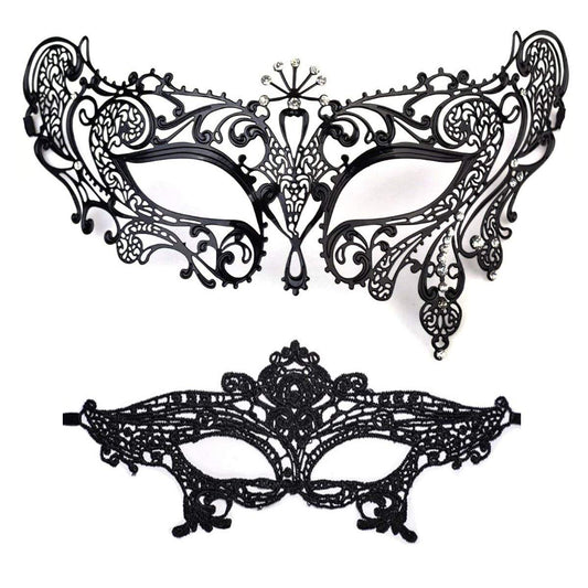 MYMENU Masquerade Mask for Women Shiny Rhinestone Venetian Party Prom Ball Metal Mask (Peacock)