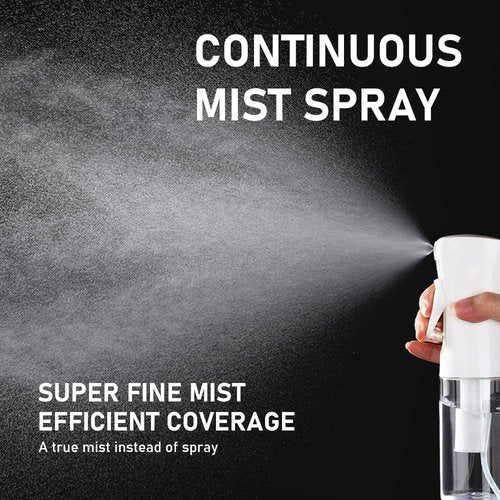 ELEMSY Spray Bottle - Continuous Mister for Hair Styling | 2 Pack 6.8 OZ Ultra Fine Mist Bottles