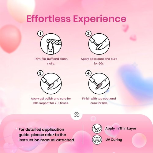 Beetles Pink Gel Nail Polish Set - 6 Colors Hot Pink Glitter Bright Jelly Gel Polish Soak off Uv LED Cured Nail Art Design Salon Home DIY Manicure Spring Easter Gifts for Women