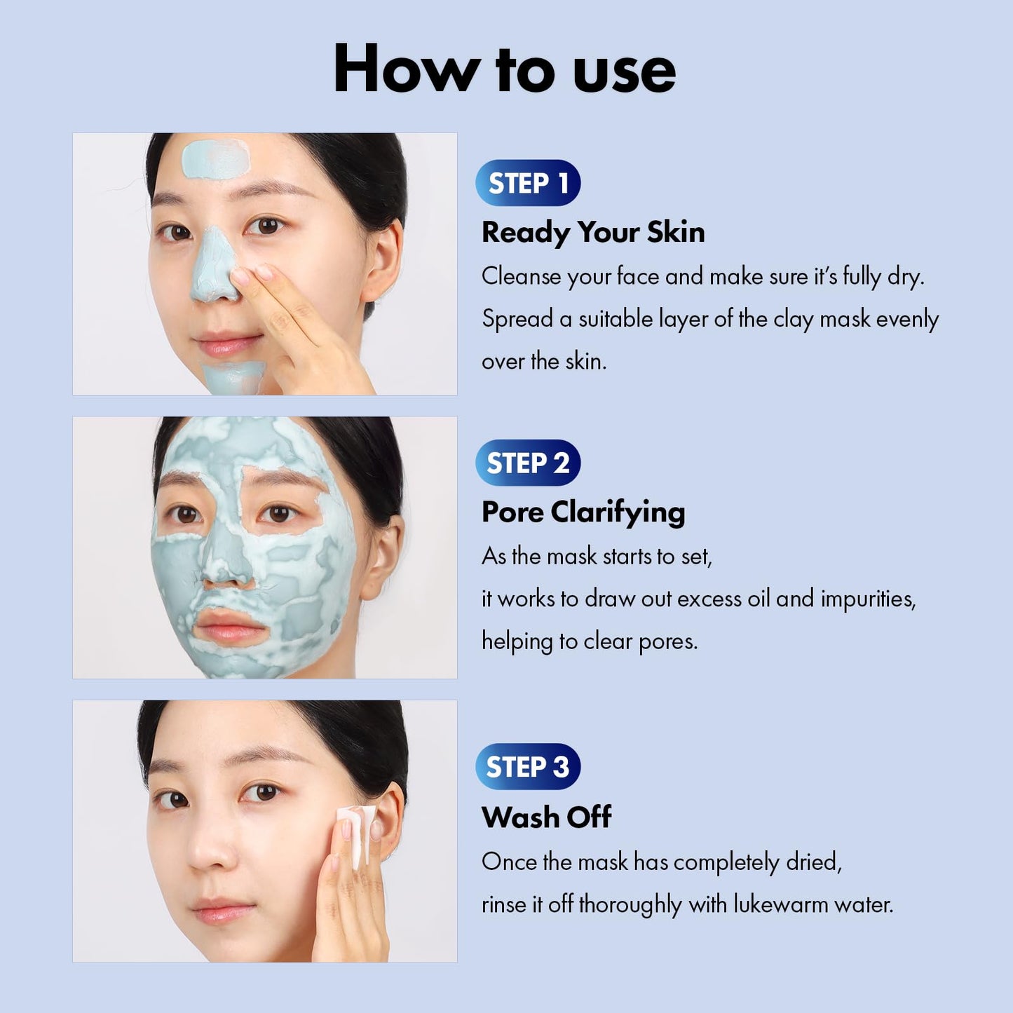 TOSOWOONG Real Blackhead Mud Mask, Facial & Nose Pore-Purifying Clay - Korean Mud Mask, Blackhead Remover for Face, Pore Tightening, Deep Pore Cleaner, Skin Cooling & Oil Control, 100 g / 3.52 oz.