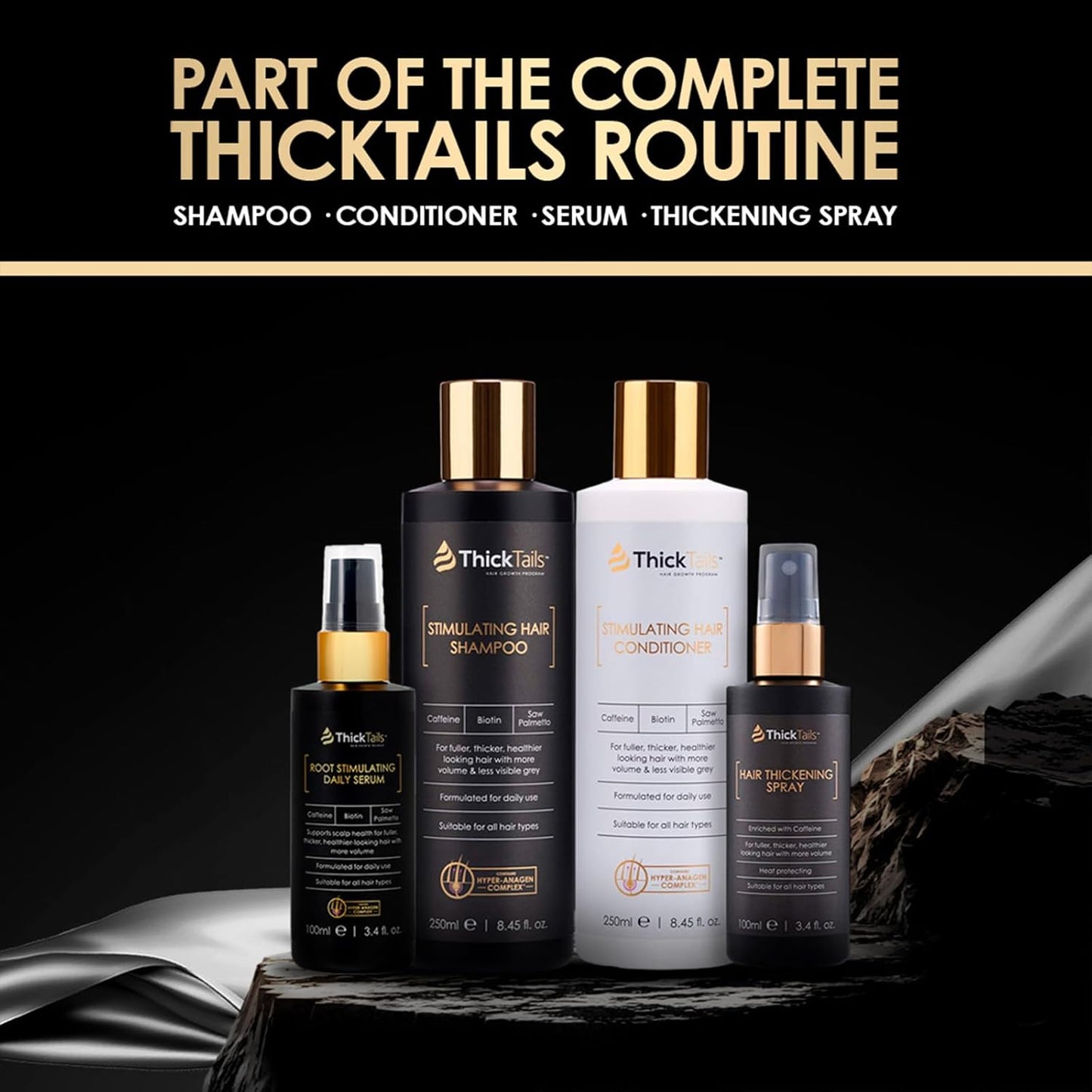 ThickTails Hair Growth Conditioner - Biotin & Caffeine Formula for Thinning Hair, 8.45 fl oz