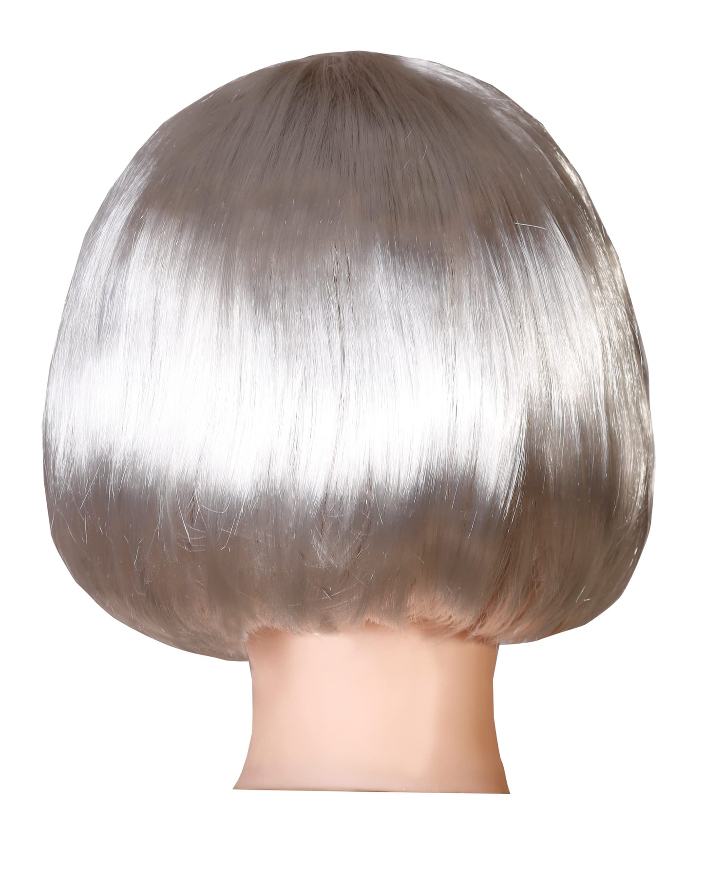 Matissa Short Straight 10" Bob Wig with Bangs Synthetic Fancy Dress Costume Halloween Party (Silver/Grey)