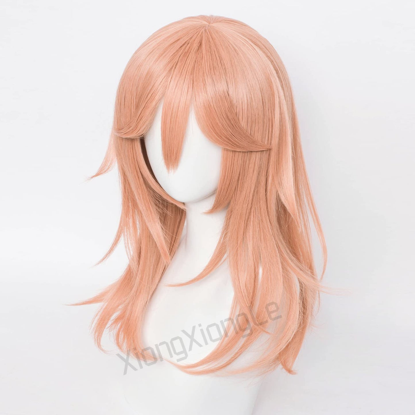 Angel Devil Anime Wig Cosplay Chainsaw Man Orange Long Curly Heat Resistant Fiber Synthetic Women's Costume Hair with Cap Wig for Party Halloween(Angel Devil)