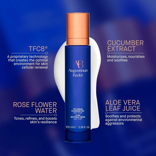 Augustinus Bader The Cream Cleansing Gel - Luxury Hydrating Face Cleanser for Gentle Impurity Removal - Soothing & Non-Drying Formula