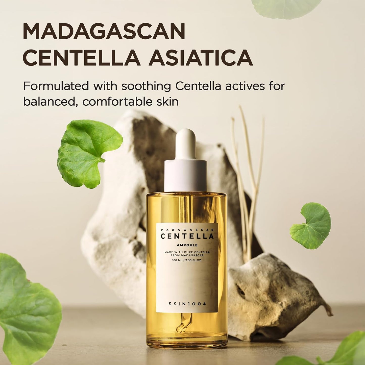 SKIN1004 Madagascar Centella Ampoule - Hydrating Korean Face Serum with Centella Asiatica | 3.38 fl. oz / 100 ml