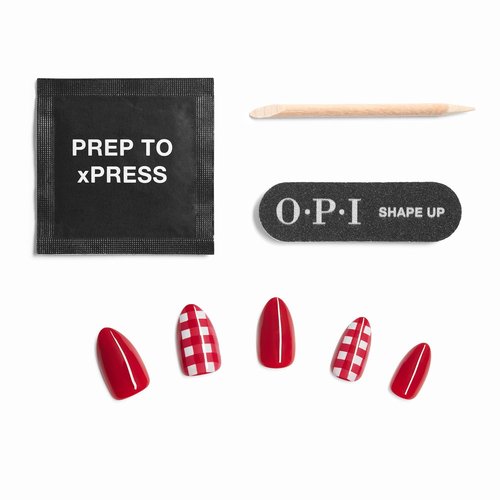 OPI Sticking Point - Instant No Glue Press On Nails | 30 Count with Adhesive Tabs | Short Round, Almond & Squoval