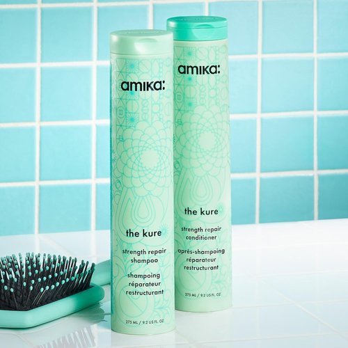 Amika The Kure Strength Repair Shampoo - Nourishing Formula for Damaged Hair | 10 oz