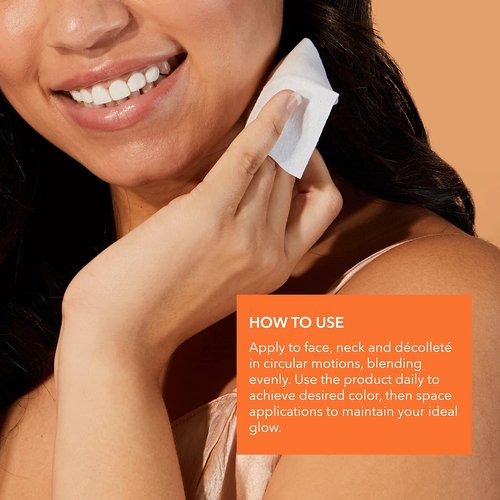 Dr. Dennis Gross Alpha Beta Glow Pad - Intense Self Tanner for Radiant Face | 20 Towelettes