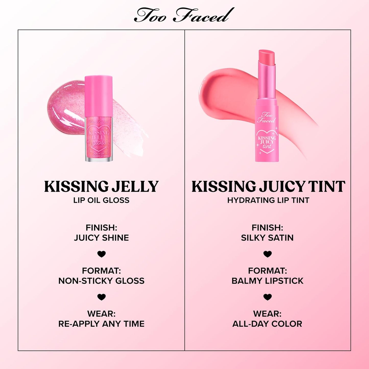 Too Faced Kissing Juicy Tint Lip Balm - Hydrating, Long-Lasting Lip Stain with Juicy Scents | 0.10 Ounce