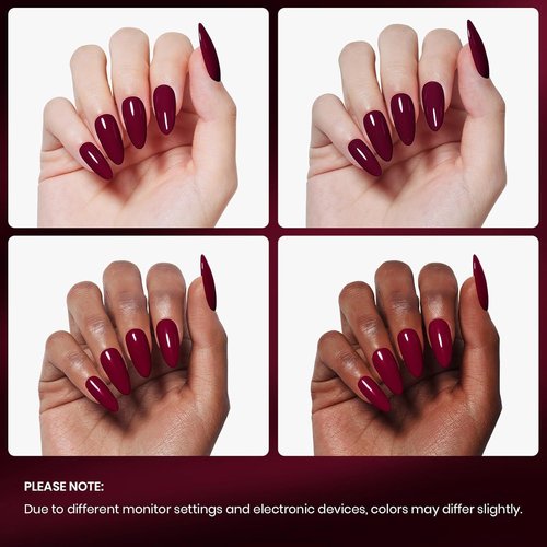 Beetles Red Gel Polish - Oxblood Red 15ML/0.51Fl Oz, Maroon Dark Burgundy Gel Nail Polish, Soak Off UV LED Lamp Burgundy Wine Color Nails Art, Long-Lasting Manicure Salon DIY Home Gifts for Woman