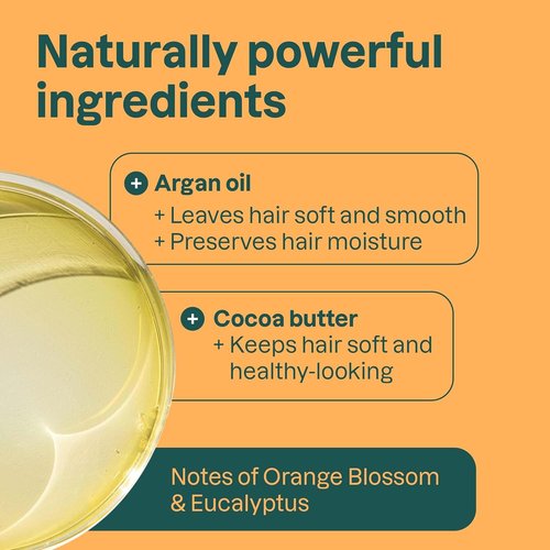 ATTITUDE Volume & Shine Conditioner Bar - Natural Argan Oil & Cocoa Butter for Thin Hair | 3 Oz - Vegan, Clean Ingredients