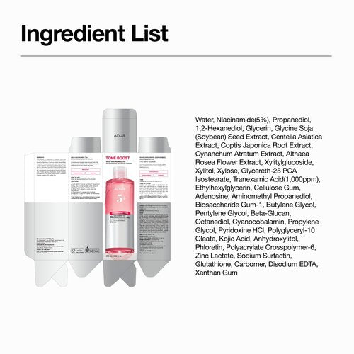 Anua Niacinamide Tranexamic Acid Brightening Booster Toner, Lightweight Pink Essence Toner for Dark Spot Care, Glow & Skin Clarity, Korean Skincare, 8.45 fl oz