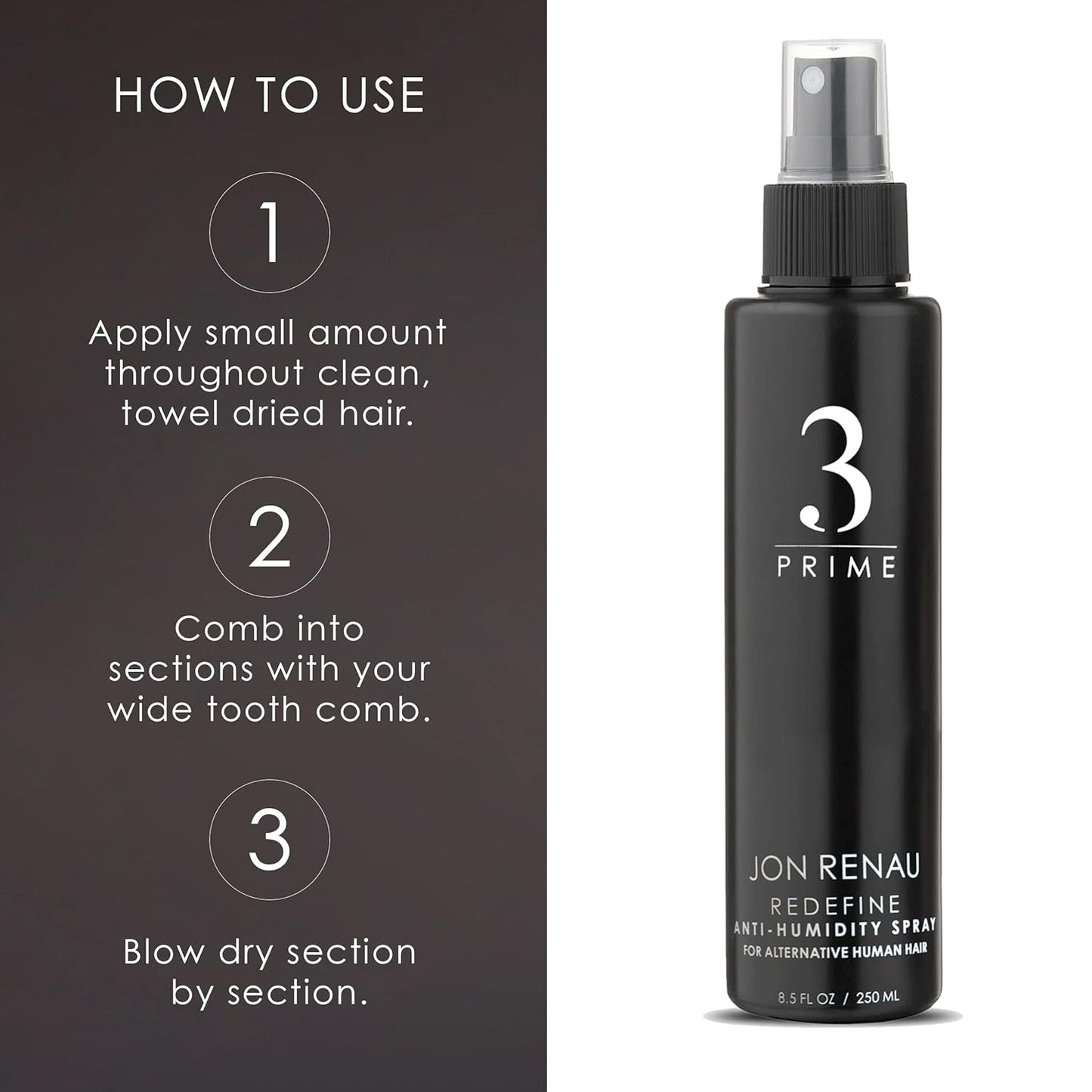 Jon Renau Anti-Humidity Hair Shield Spray | 8.5 Fl Oz for Frizz Control and Shine