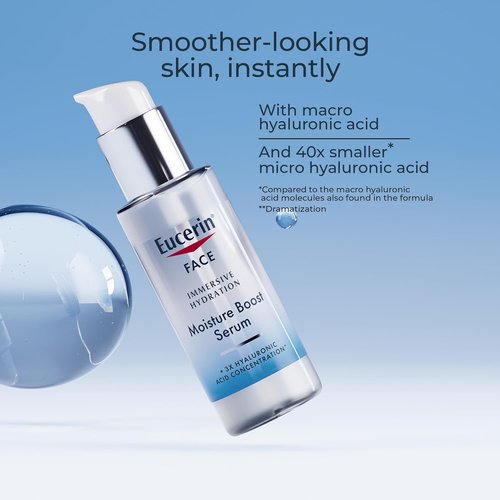 Eucerin Immersive Hydration Face Serum - Ultra-Lightweight Hyaluronic Acid for Fine Lines | 1 Fl Oz