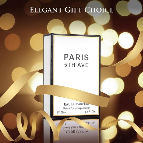 Paris 5th Avenue for Women Eau De Parfum - Top Notes of Aldehydes, Neroli, Ylang Ylang, Bergamot & Peach - Base Scents From Vetiver, Patchouli, Oakmoss, Sandalwood & Vanilla - Elegant 100ml Bottle