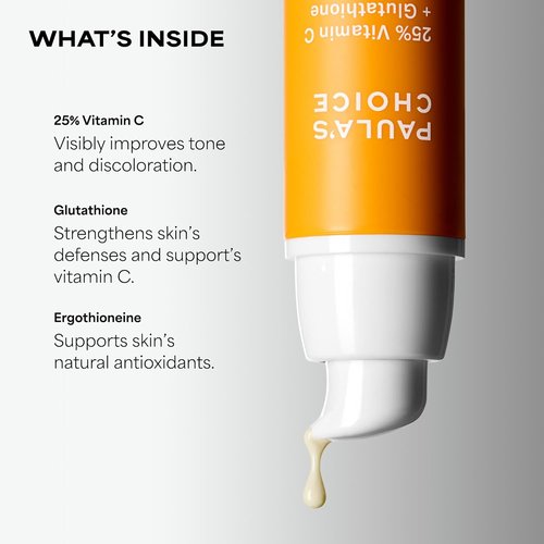 Paula’s Choice 25% Vitamin C Serum - Brightening Face Serum with Glutathione & Antioxidants | 1oz, Fragrance-Free
