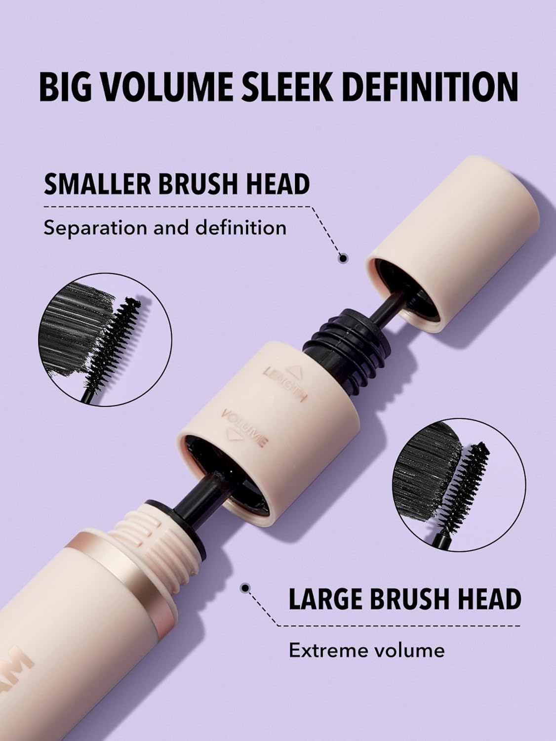 SheGlam 2-in-1 Lash Besties Mascara - Volumizing & Lengthening Formula