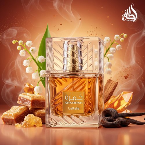 Lattafa Khamrah Eau de Parfum - Long-Lasting Vanilla & Warm Spicy Fragrance for Unisex | 3.40 Ounce / 100 ml