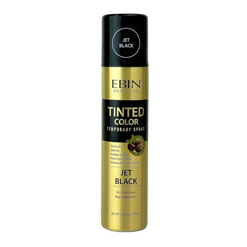 Regine Switzerland Tinted Color Temporary Spray - Gray Root Touch-Up, Jet Black, Quick Dry & Humidity-Resistant