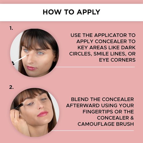 ARTDECO Waterproof Concealer - Soft Peach - Full Coverage Matte Finish for Dark Circles - 0.24 Fl Oz