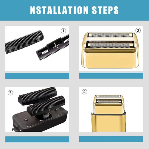 BaBylissPRO Shaver Replacement Foil & Cutters - Compatible with FXFS2 & Double Foil (Gold 2)