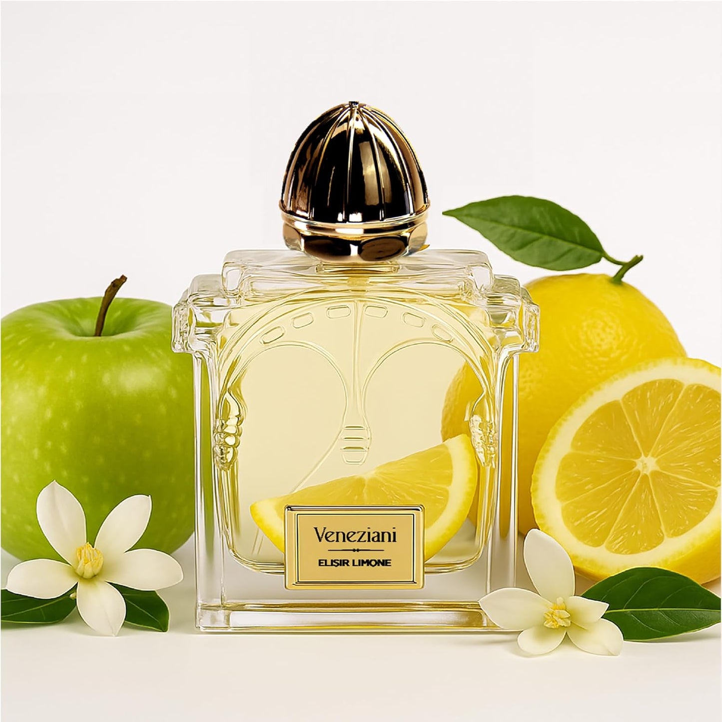 Veneziani Elisir Limone - Italian Eau de Parfum for Women - Long-Lasting Citrus & Floral Fragrance - 2.5 oz