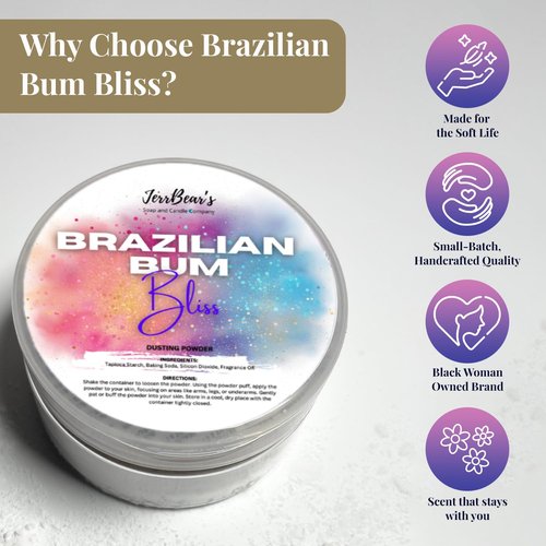JerrBear’s Dusting Powder, Talc Free Body Formula for Women, Soft Scented Skin Care, Baking Soda Free for Smooth Finish, Gentle Powder for Daily Freshness