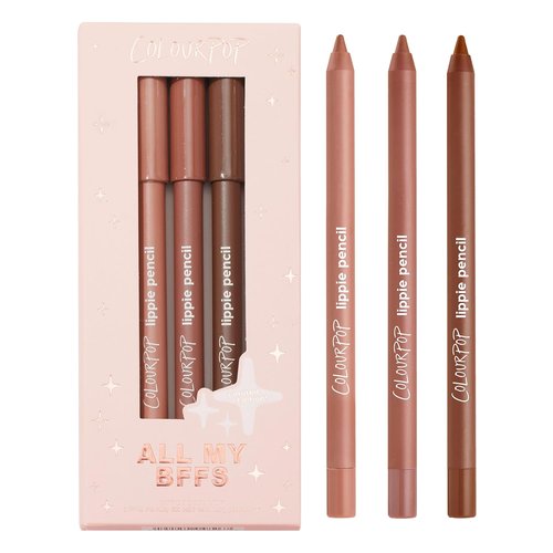 ColourPop Lippie Lip Pencil Kit - High-Pigment, Long-Lasting Lip Liners in BFF Shades (3 Count)