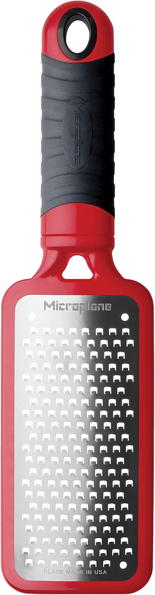 Microplane | Handheld Cheese Grater - Coarse Grating, Stylish Red Design