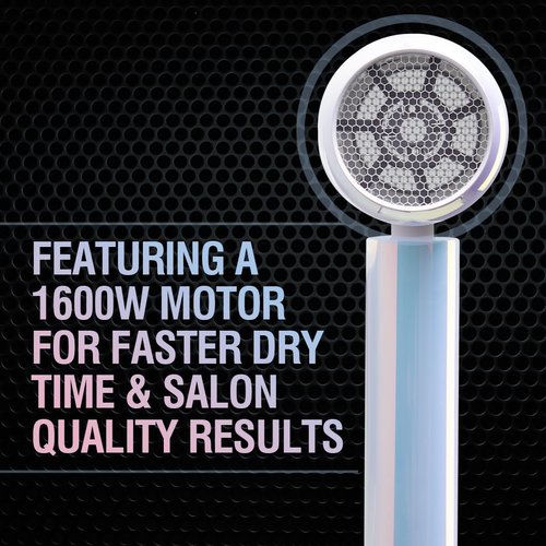 CHI The Pearly Hair Dryer - Lightweight & Foldable for Travel | Dual Voltage with Air Concentrator Nozzle